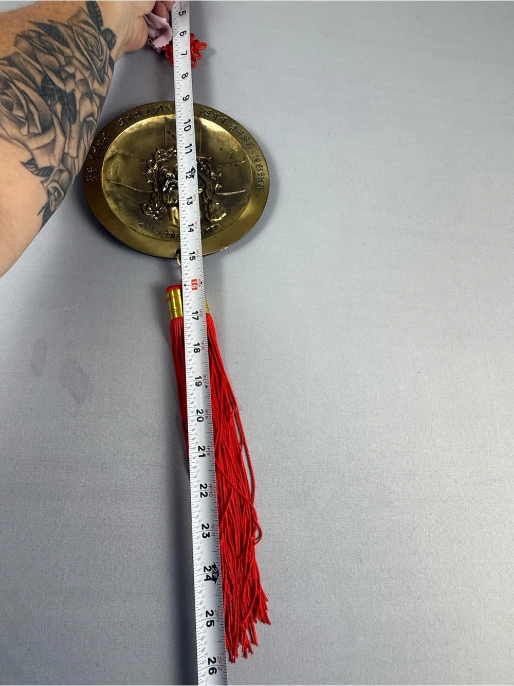 Korean Jesus Christian Prayer Wall Hanging Red Tassel Religious Art